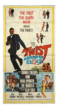 1961 Chubby Checker "Twist Around The Clock" 3 Sheet Original Movie Poster